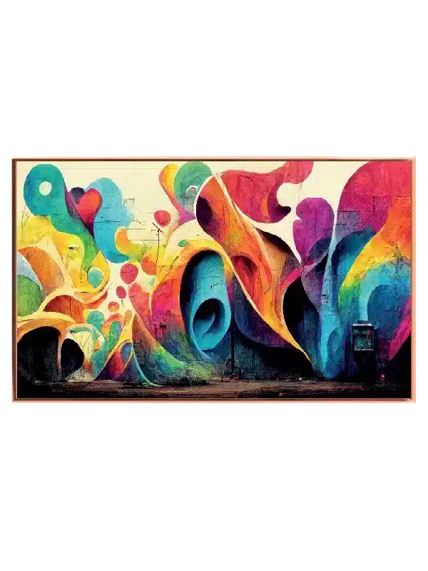 Vibrant Fluid Contours Plakat