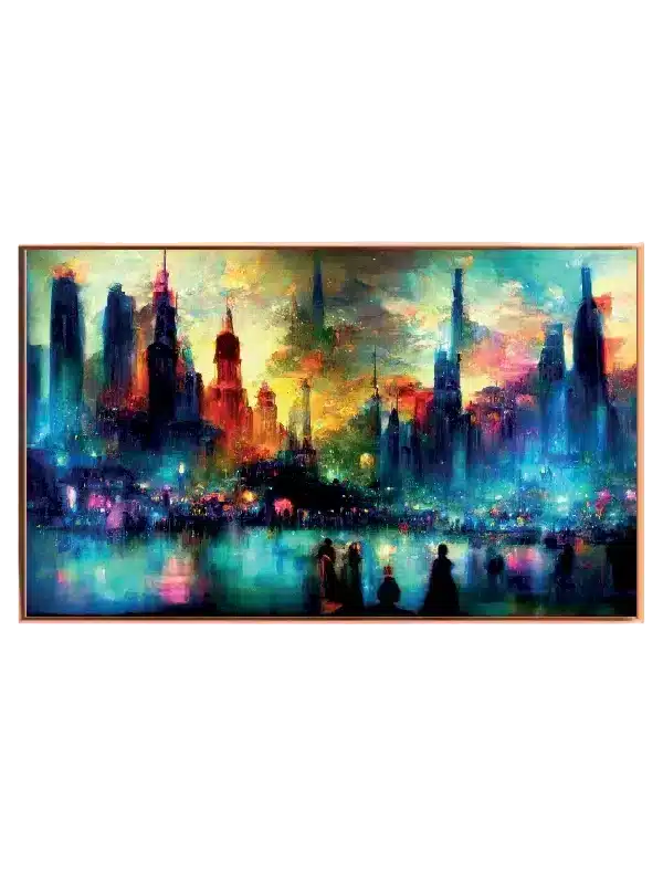 Neon Skyline Veins Plakat