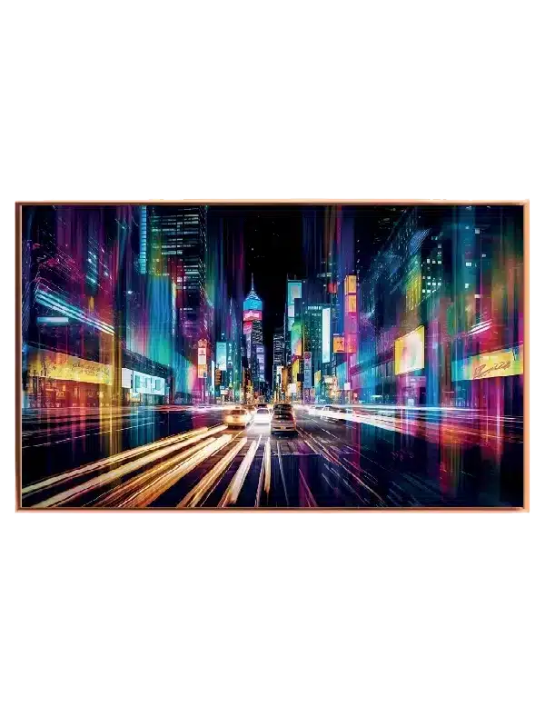 Neon Cityscape Rush Plakat