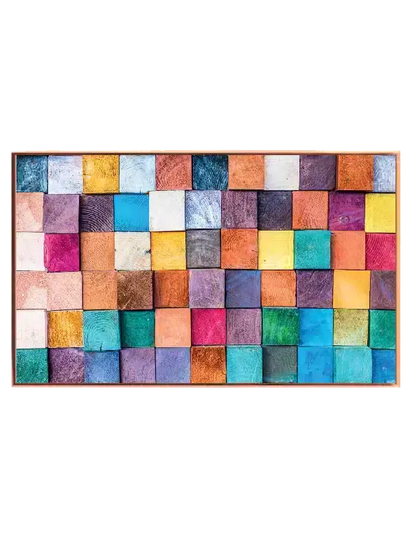 Chromatic Wood Grid Plakat