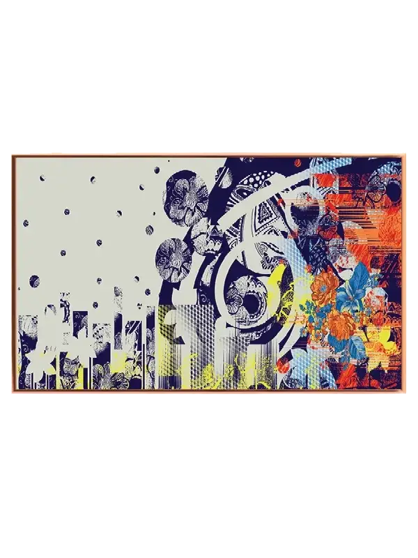 Fragmented Floral Orbit Plakat