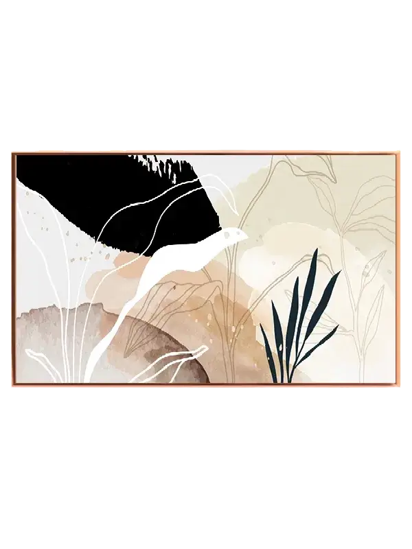 Neutral Leaf Contours Plakat