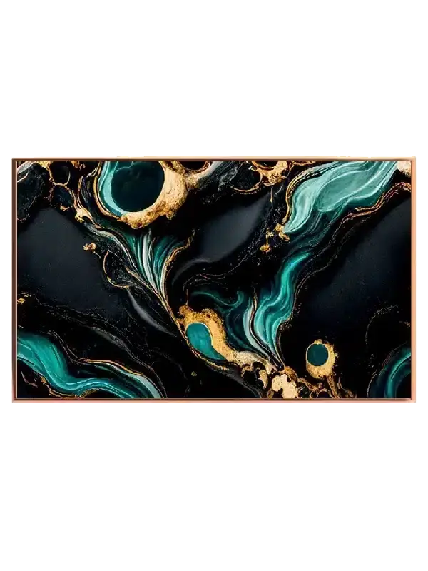 Aqua Gold Veins Plakat