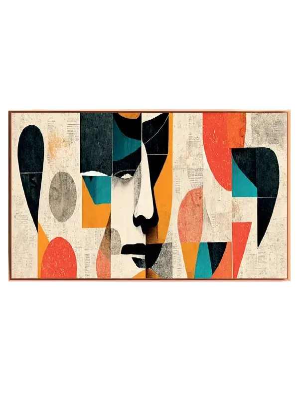 Fragmented Geometry Face Plakat