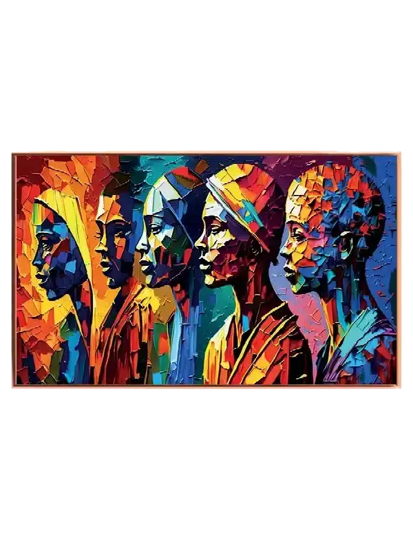 Vivid Mosaic Faces Plakat