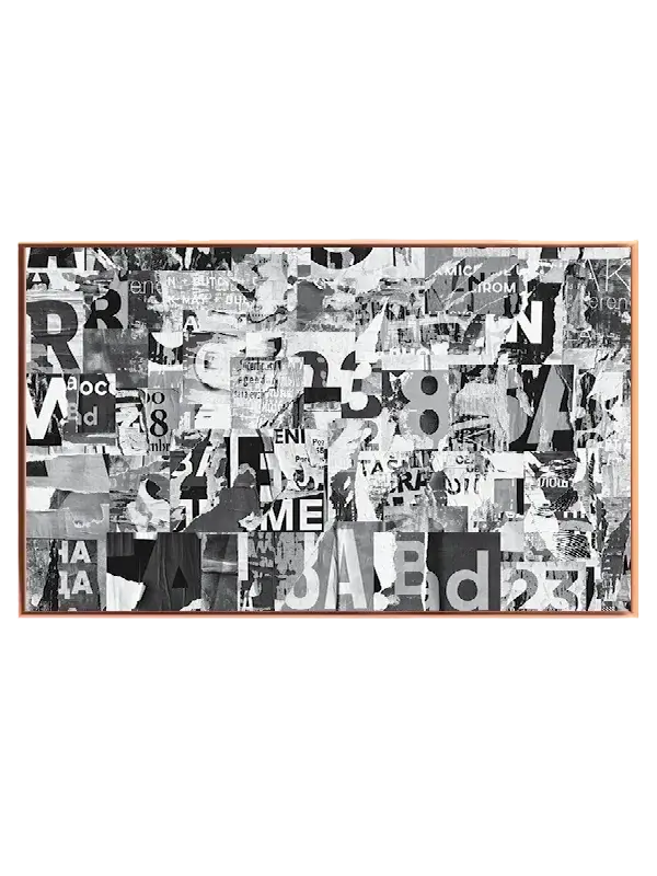 Fragmented Typography Collage Plakat