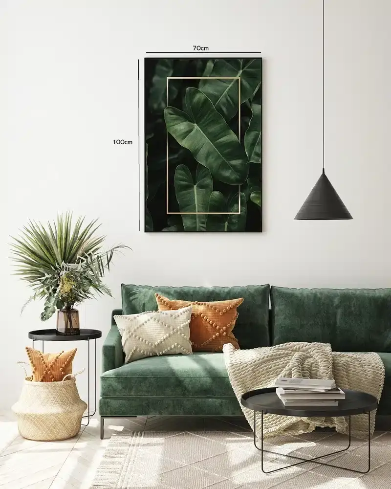Dybe Grønne Blade Plakat