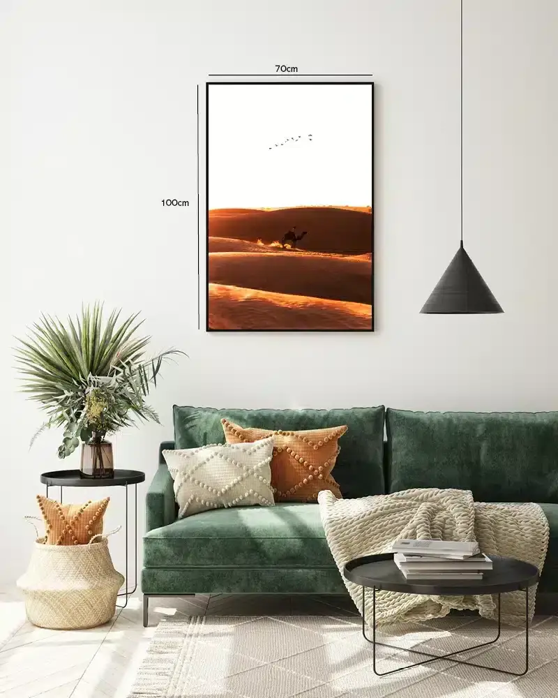 Kamelridning i Solnedgang Plakat