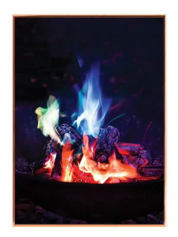 Farverige Lejrbålsflammer Plakat