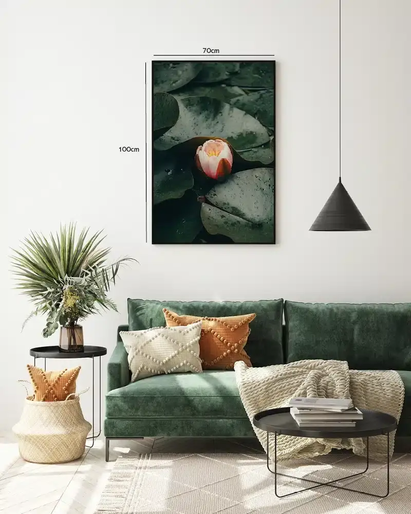 Vandlilje med Dugdråber Plakat