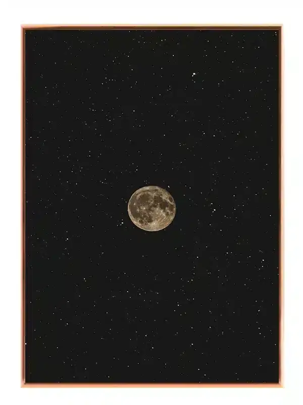 Fuldmåne og Stjernehimmel Plakat