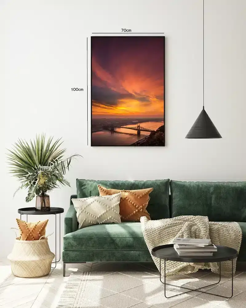 Bro I Aftenrødt Lys Plakat