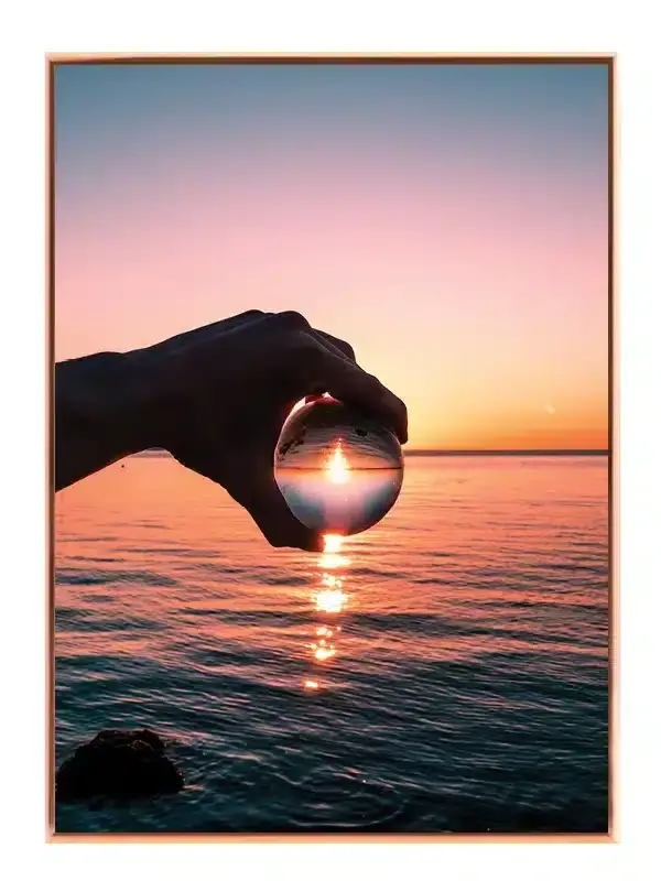 Solnedgang i Glas Plakat