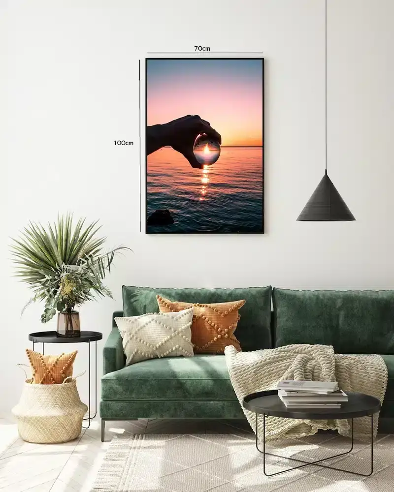 Solnedgang i Glas Plakat