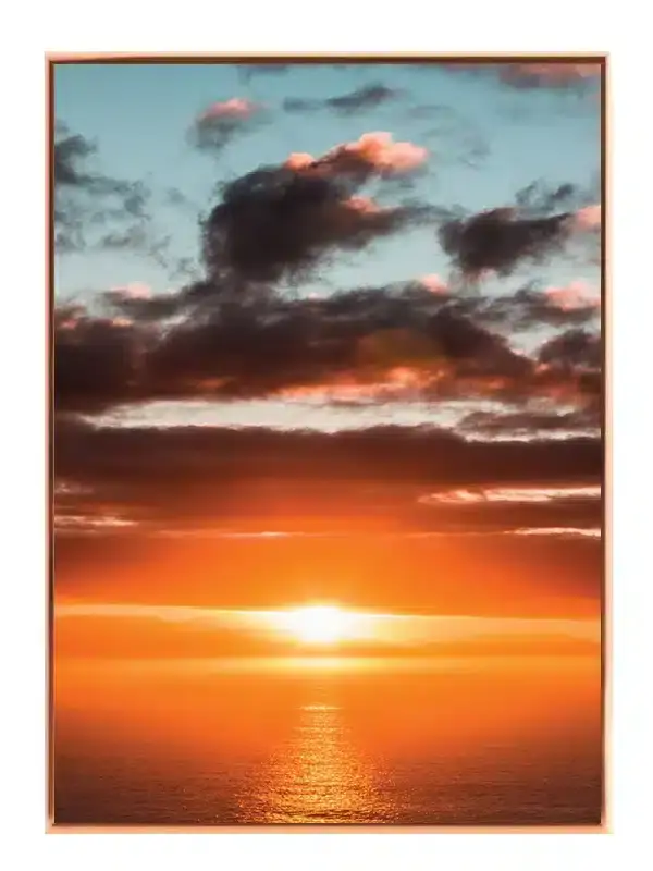 Solnedgang Over Havet Plakat