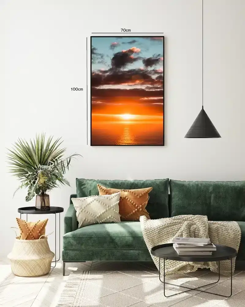 Solnedgang Over Havet Plakat