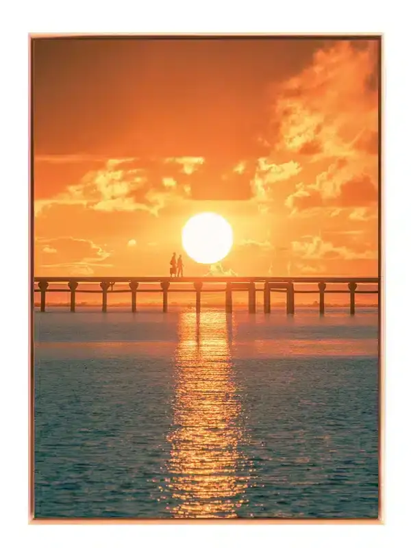 Solnedgang ved Havbroen Plakat