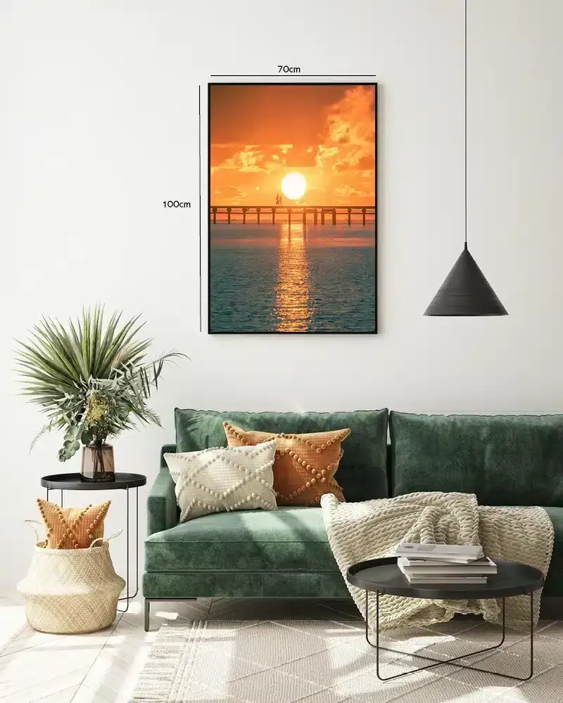 Solnedgang ved Havbroen Plakat