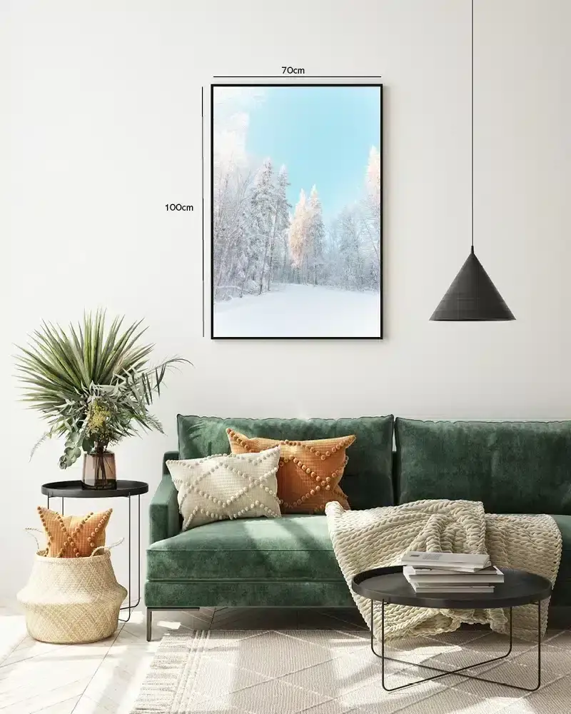 Vinterlys i Fyrreskov Plakat