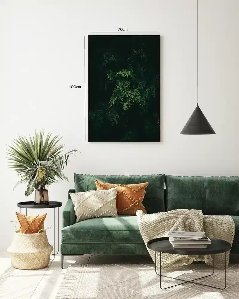 Eviggrøn Gren Detalje Plakat