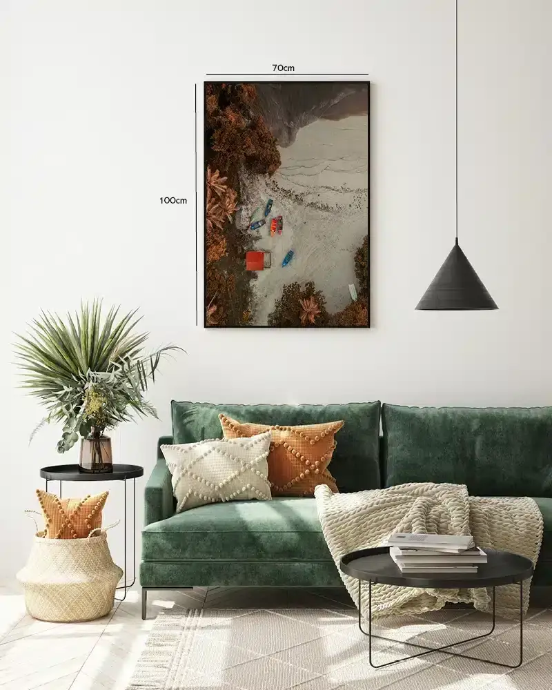 Både Ved Kysten Plakat