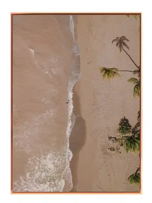 Palmeskygger På Strand Plakat