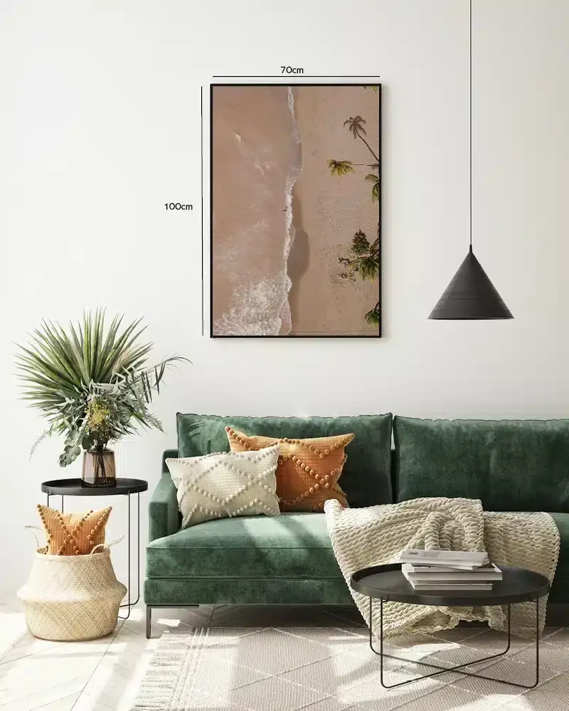 Palmeskygger På Strand Plakat