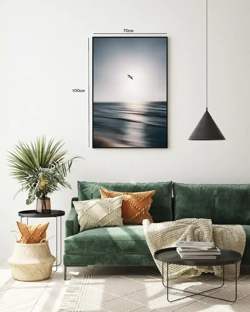 Måge Over Havet Plakat
