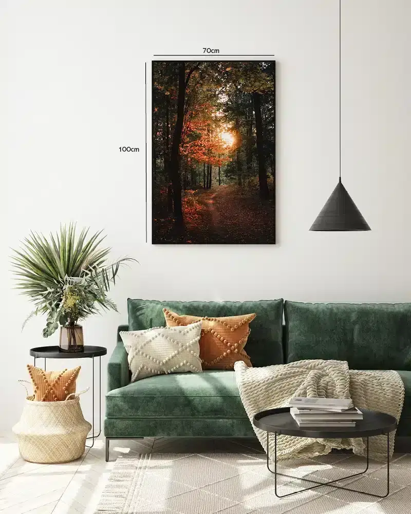 Skovsti i Aftenrødt Plakat