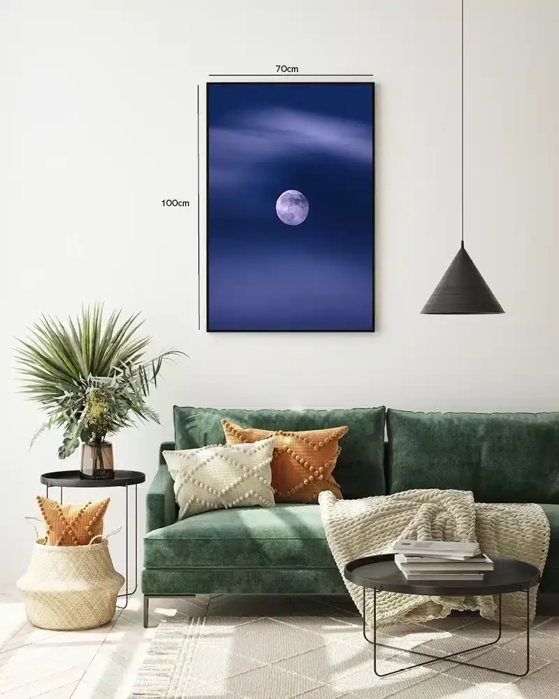 Fuldmåne og Bløde Skyer Plakat