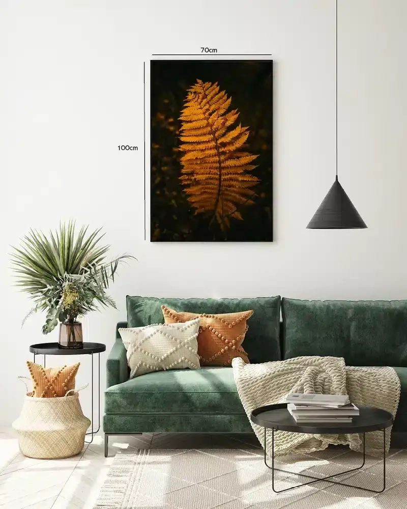 Gyldent Bregneblad Plakat