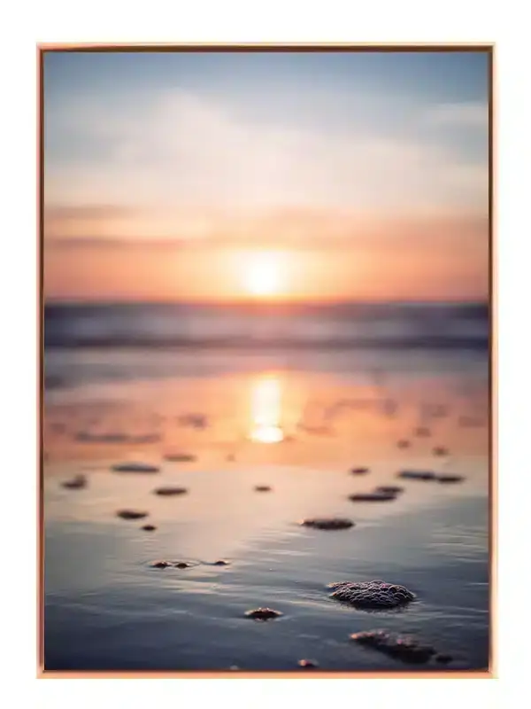 Solnedgang Over Havets Skum Plakat