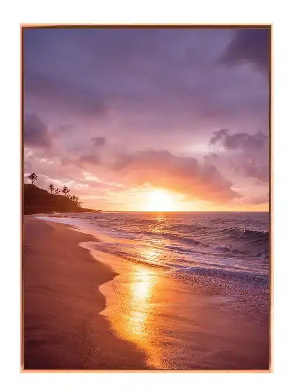Solnedgang ved Kysten Plakat