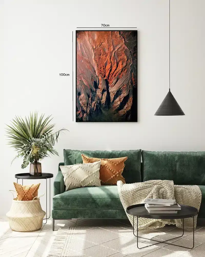 Røde Klippeformationer Plakat