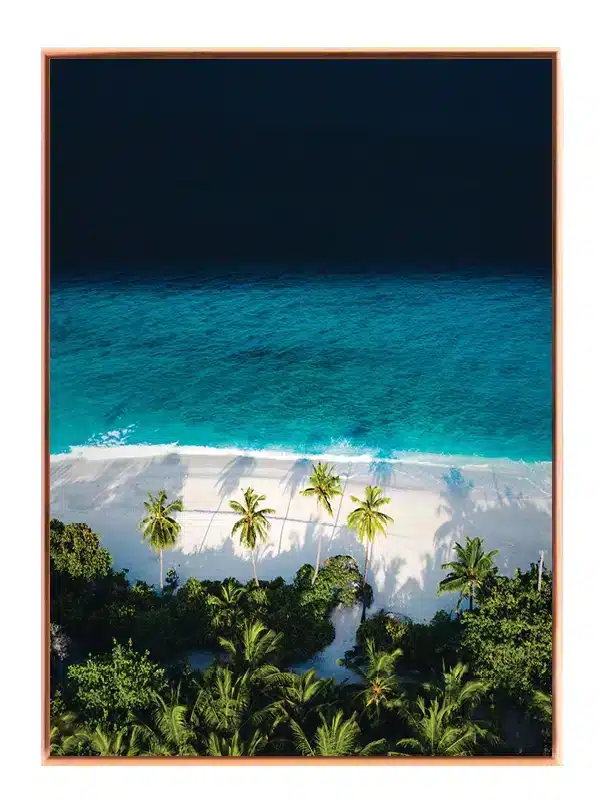 Tropisk Strand og Skygger Plakat