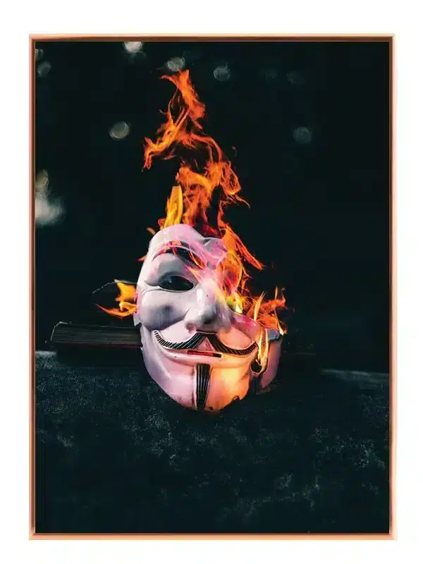Flammer Over Maske Plakat
