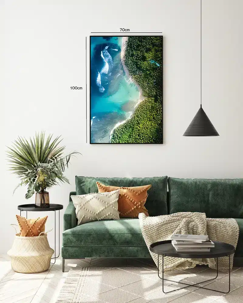 Tropisk Kystlinje Set Oppefra Plakat