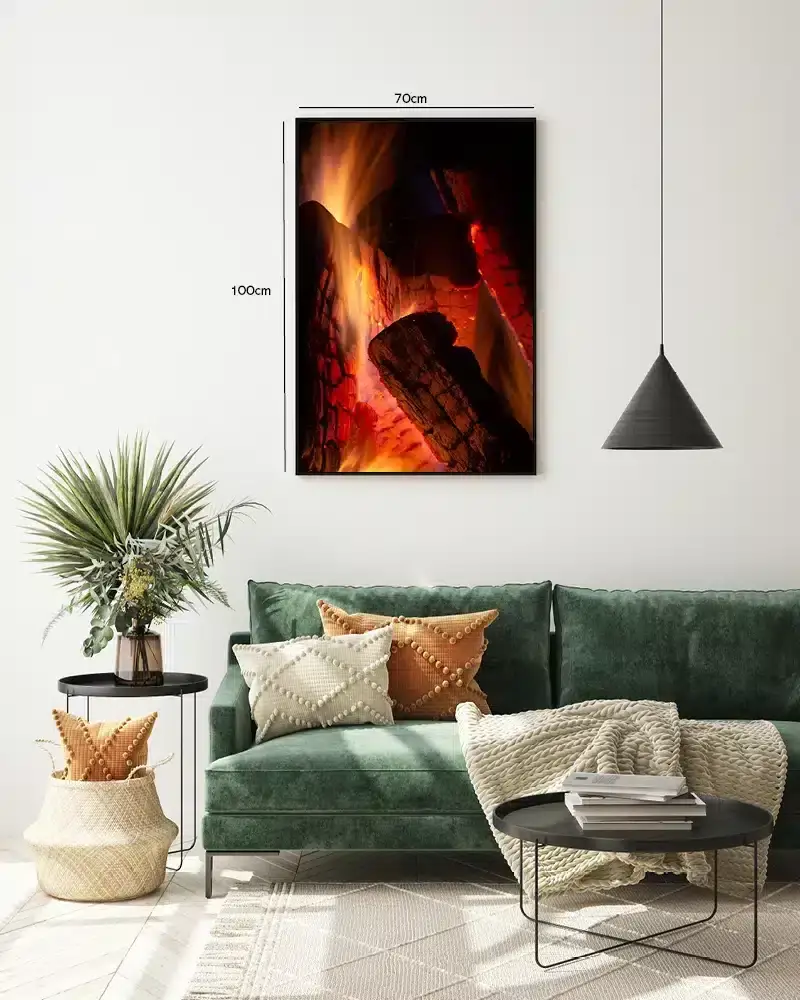 Glødende Forkullet Træ Plakat