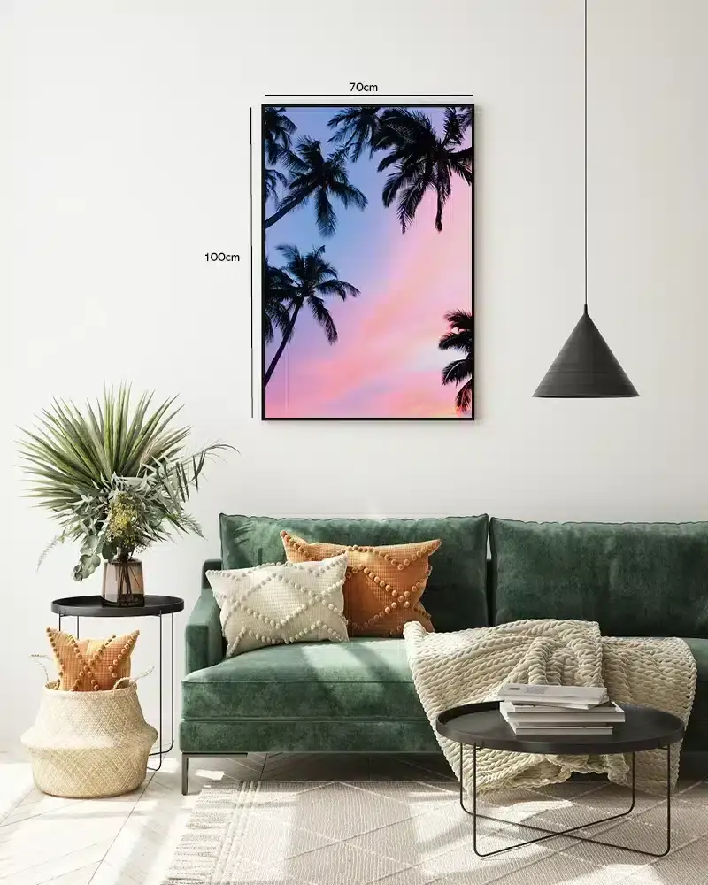 Palmer i Solnedgang Plakat