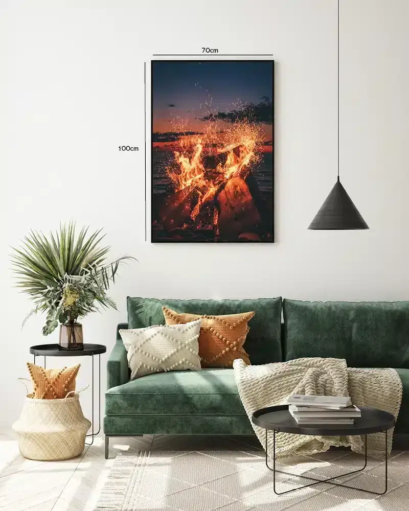 Lejrbål Ved Skumring Plakat