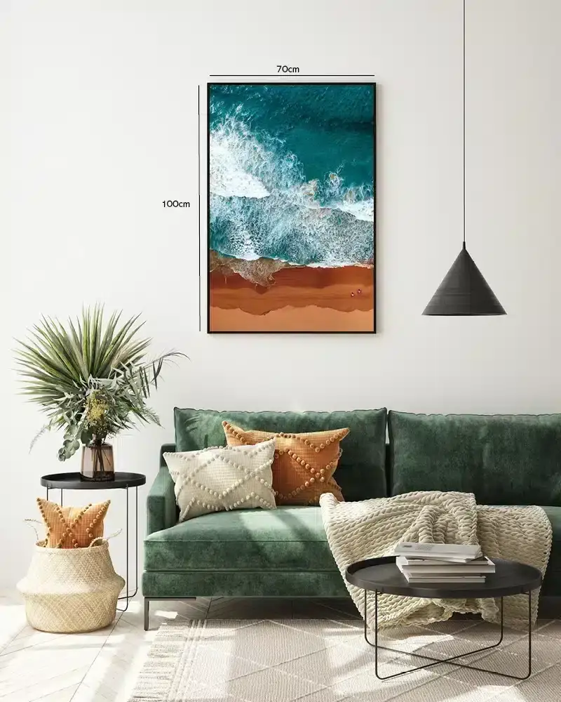 Kystlinje Med Bølger Plakat