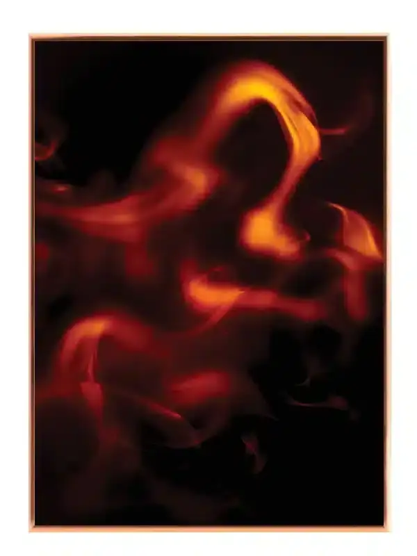 Gyldne Flammer i Bevægelse Plakat