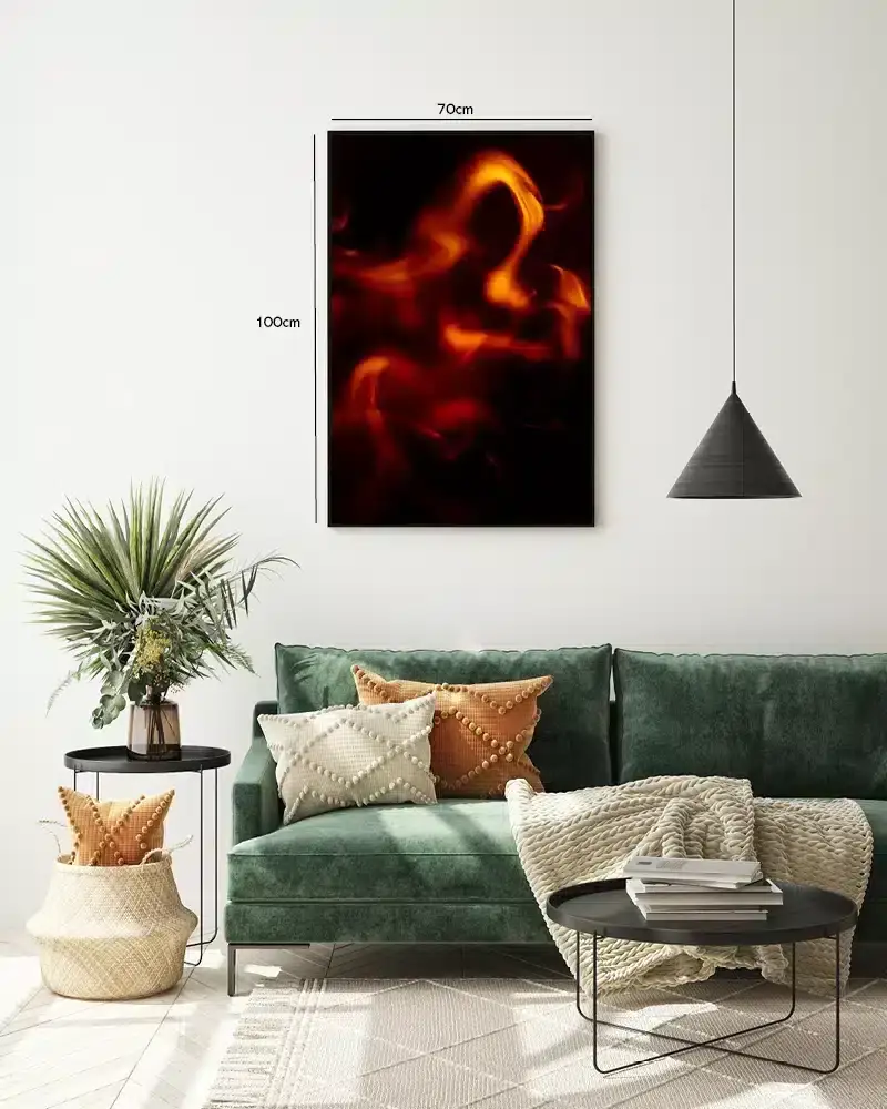 Gyldne Flammer i Bevægelse Plakat