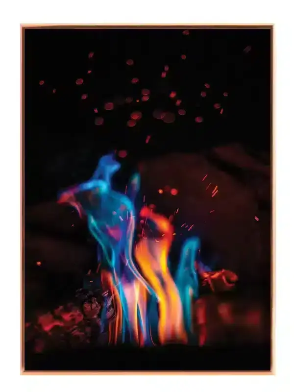 Farverige Flammer Plakat