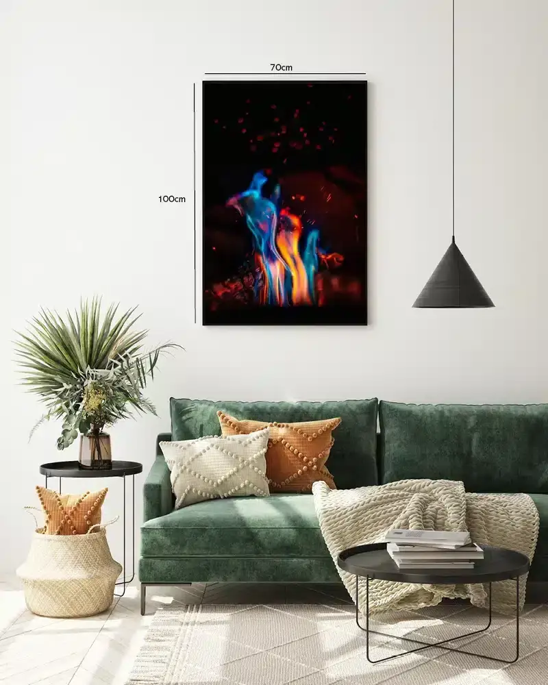 Farverige Flammer Plakat
