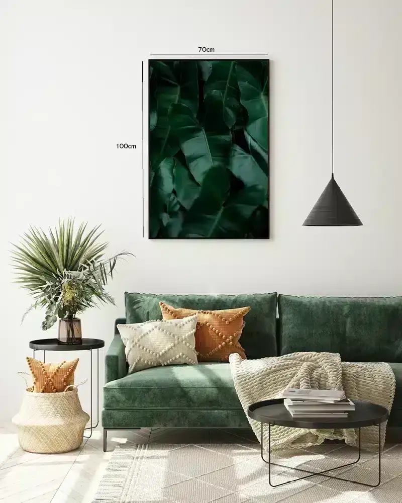 Dybe Grønne Tropiske Blade Plakat