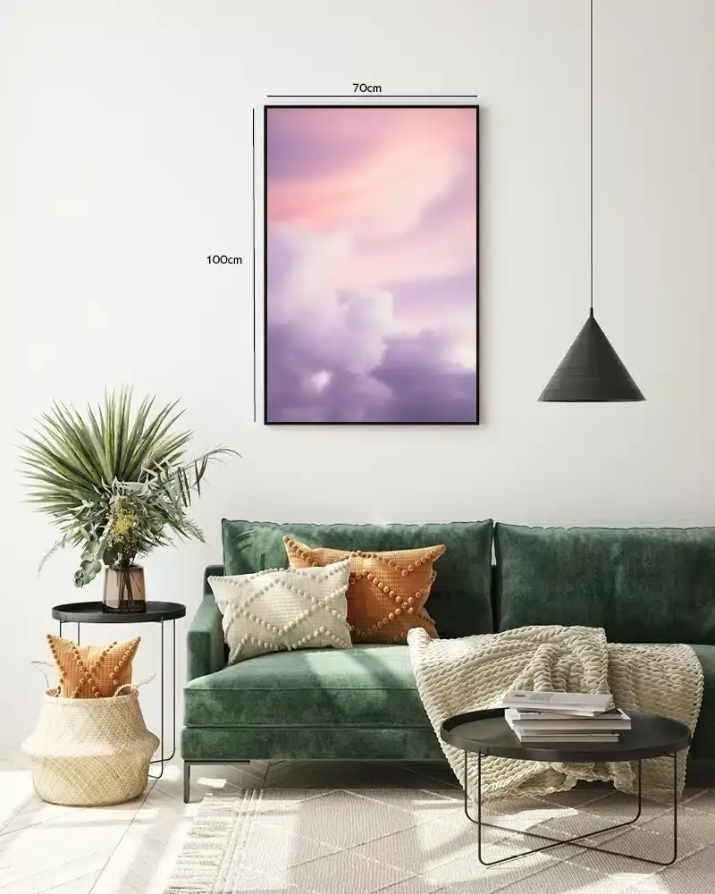 Pastelfarvede Skyer i Tåge Plakat
