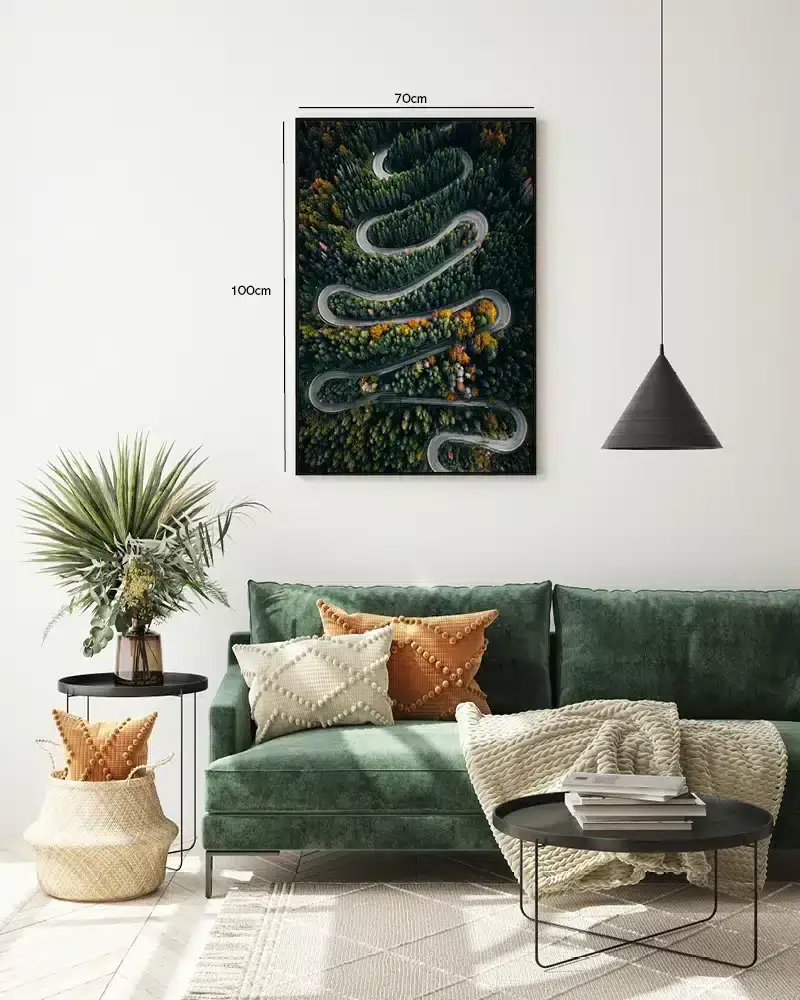 Slynget Skovvej Efterår Plakat