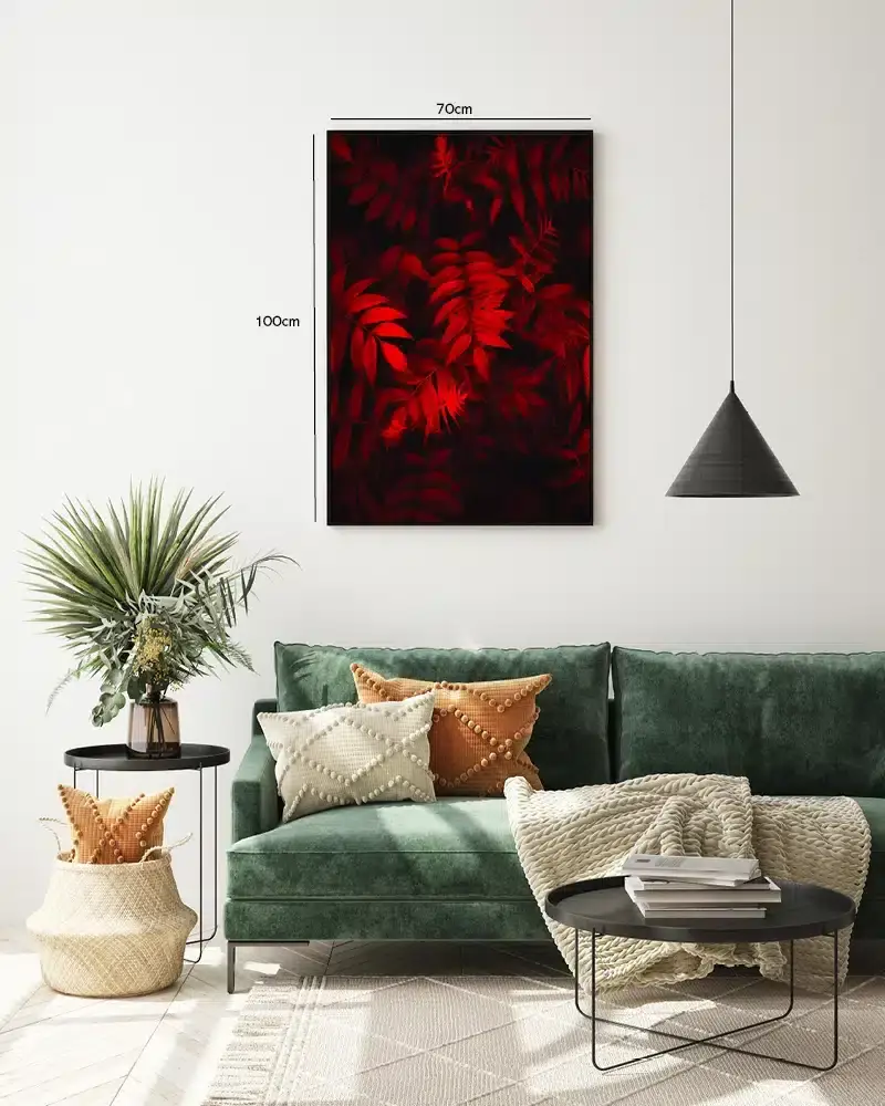 Røde Blade i Mørke Plakat