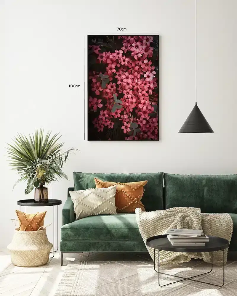 Pink Vilde Blomster Plakat